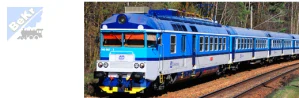 MTB 560007+060015 Elektrická jednotka 560 007 + vložený vůz 060 015 ČD Panťák