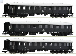 Roco 6200132 Set tří osobních 4-osých vozů 2x C4i-30, a 1x vozu 2. třídy, řady B4i-30 MÁV