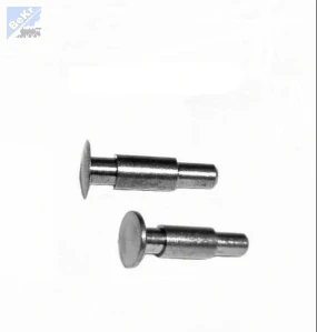 Nárazník 1005 Nárazník vozový, kovový soustružený kulatý, průměr talíře 3,5mm, stopka průměr 1,5mm, 2ks/bal., (1x vypouklý + 1x rovný)