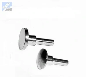 Nárazník 1006 Nárazník lokomotivní, kovový soustružený kulatý, průměr talíře 3,5mm, stopka průměr 1,0mm, 2ks/bal., (1x vypouklý + 1x rovný)