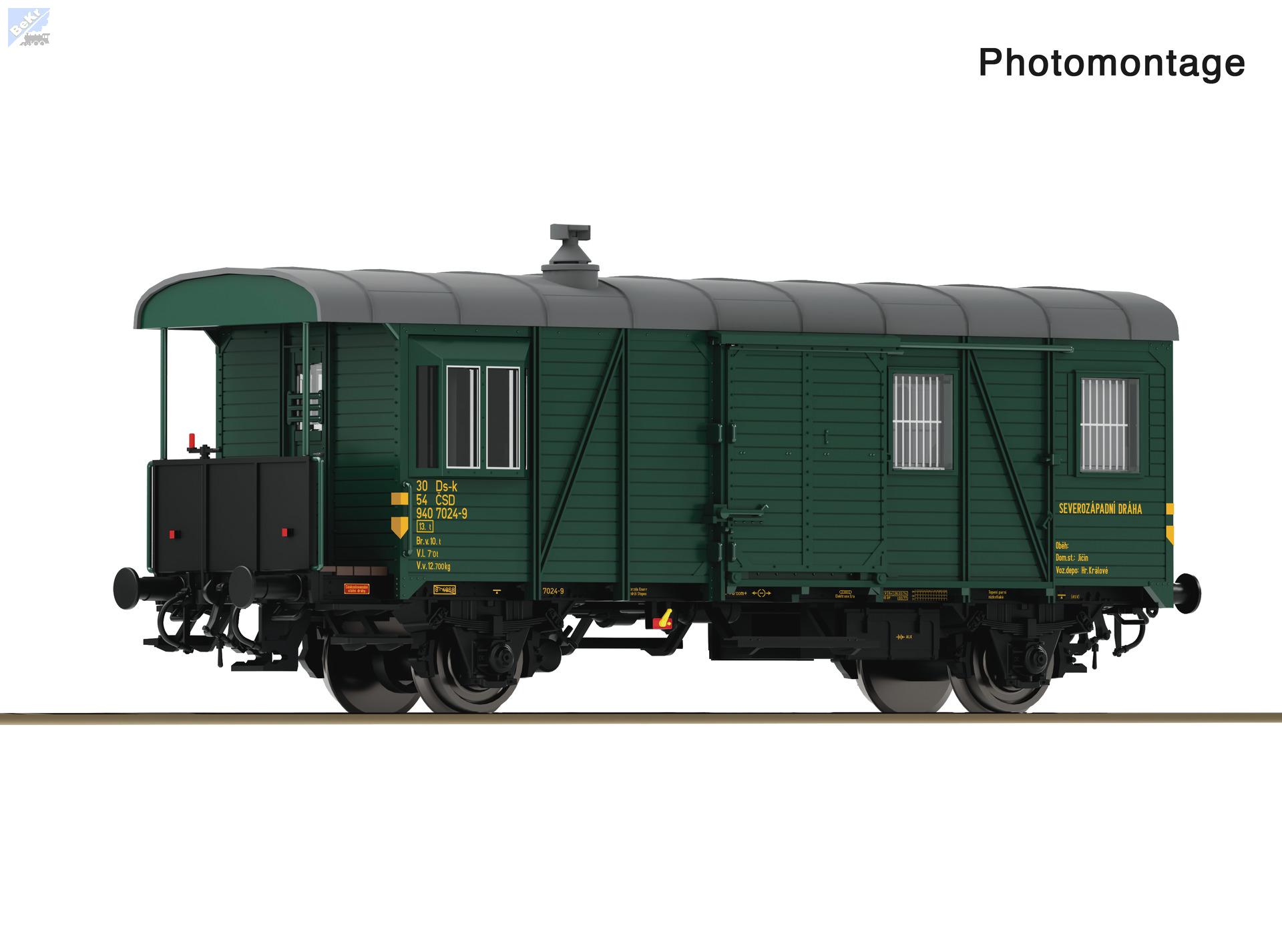 Roco 6690042 Služební 2-osý vůz Ds-k ČSD, svítící