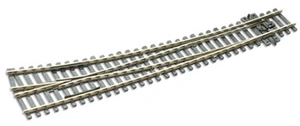 Peco SL-E86 Oblouková výhybka pravá, R 1524/762 mm, délka 256 mm, vodivá srdcovka