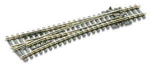 Peco SL-E396 Rovná výhybka levá 14°, R 457 mm, délka 123,7 mm