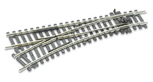 Peco ST241 Výhybka levá s izolovanou srdcovkou, 22,5°, R 438 mm, délka 168 mm