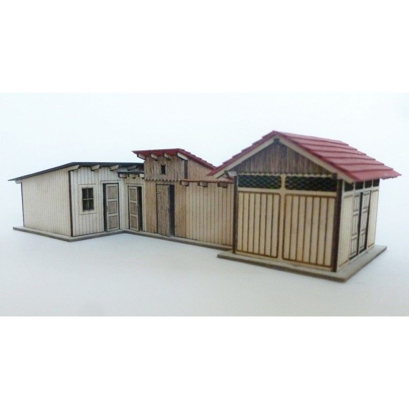 Igra model 160004 Sestava kůlen Malá Hraštice, stavebnice Laser Cut