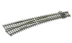 Peco SL-E187 Oblouková výhybka levá, R 1524/762 mm, délka 256 mm