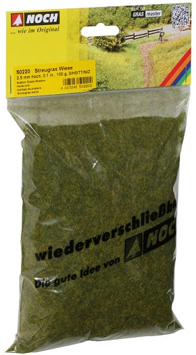 Noch 50220 Statická tráva 2,5 mm, zelená louka, 100 g