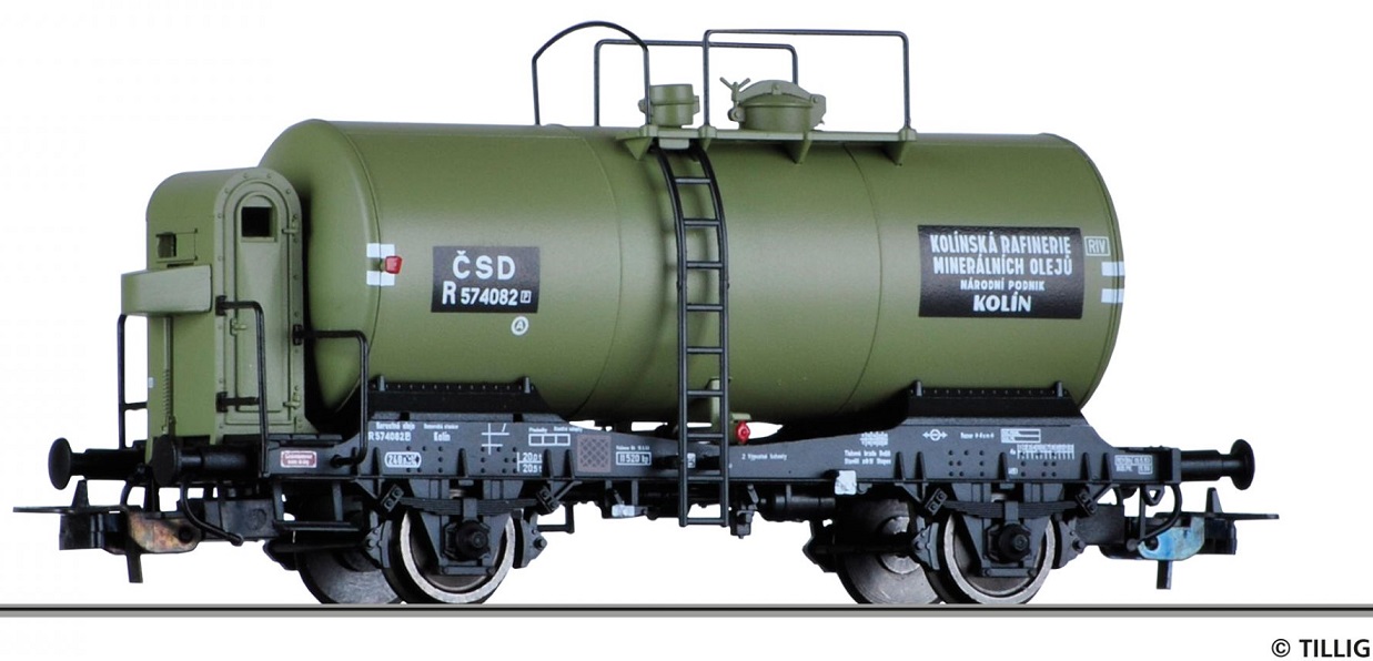 Tillig 76742 Cisterna 2-osá R Rafinérie Kolín ČSD !!! AKCE !!!