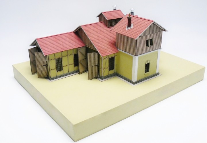 Igra model 161017 Výtopna Zwettl dvě stání, stavebnice Laser Cut
