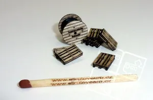 Igra model 121017 Palety 2ks, cívky 2ks, stavebnice Laser Cut