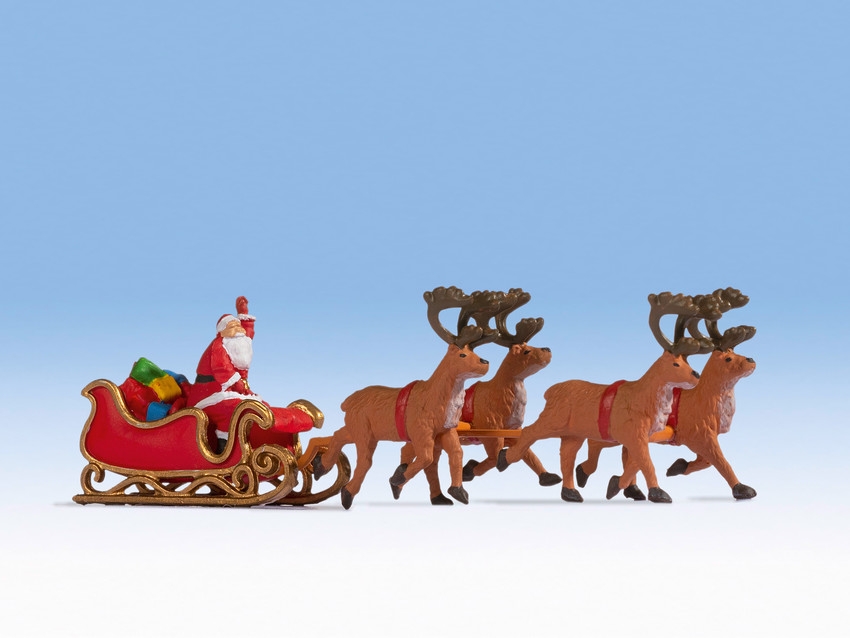 Noch 15924 Santa Claus na saních tažený soby