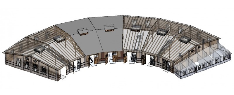 Igra model 191015 Rozšíření rotundy Turnov o 2 stání, stavebnice Laser Cut