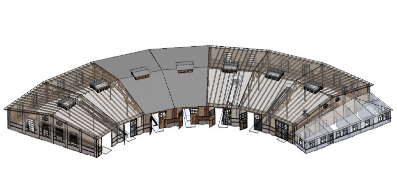 Igra model 190015 Rozšíření rotundy Turnov o 2 stání, stavebnice Laser Cut