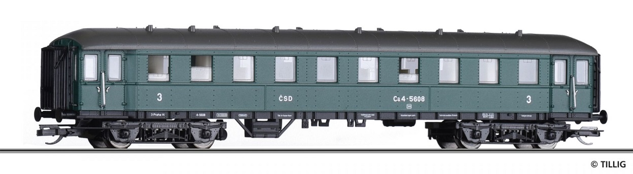 Tillig 13307 Osobní 4-osý vůz 3. tř. Ca ČSD