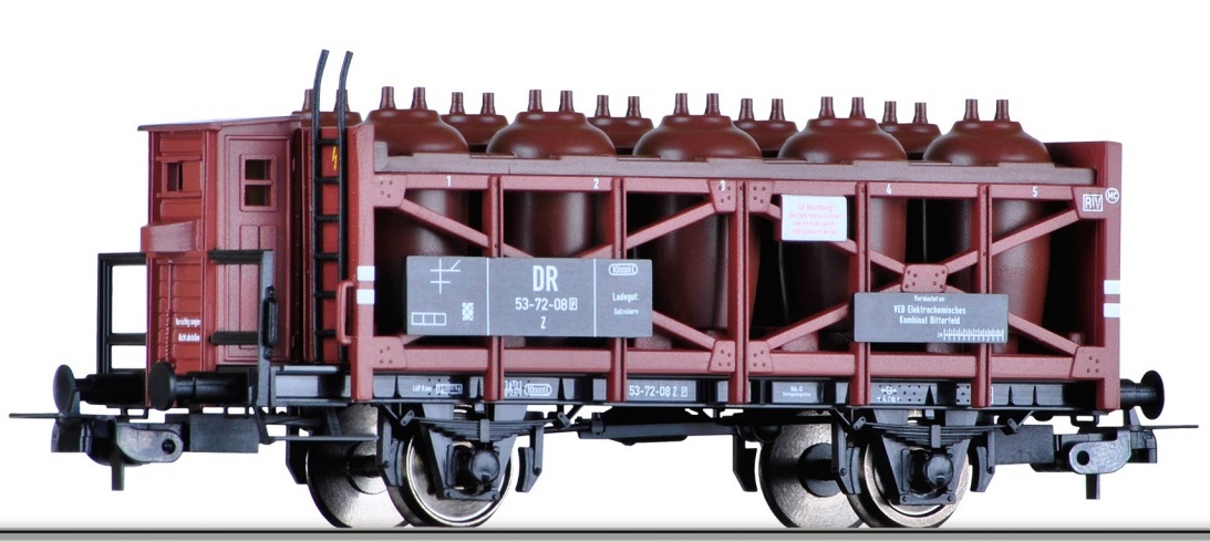 Tillig 76663 Nádobový 2-osý vůz na přepravu kyselin "VEB Elektrochemisches Kombinat Bitterfeld" DR