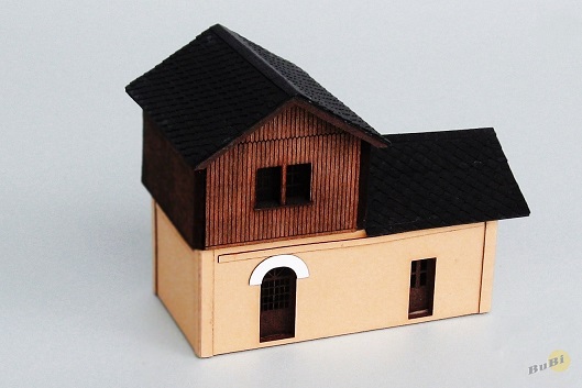 BuBi-model N60063 Vodárna, 70 x 40 x 60 mm, barvená stavebnice Laser-Cut