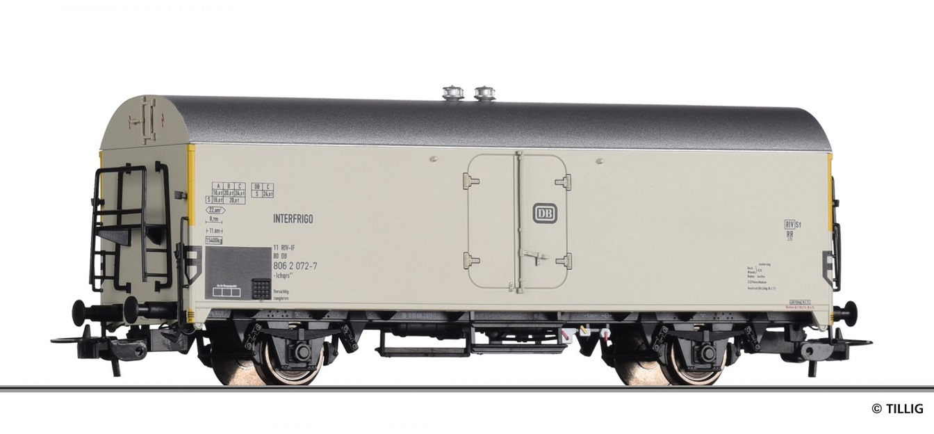 Tillig 76805 Chladírenský 2-osý vůz  Ichqrs 377 "INTERFRIGO" DB