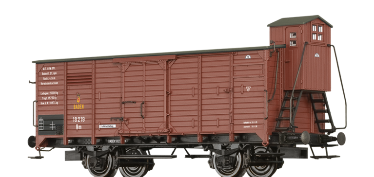 Brawa 49852 Uzavřený 2-osý vůz Nm s brzdařskou budkou Bad.St.B. !!! AKCE !!!