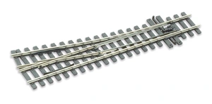 Peco SL-E1495 Rovná výhybka na dřevěných pražcích s vodivou srdcovkou, pravá 10°, R 508 mm, délka 160 mm