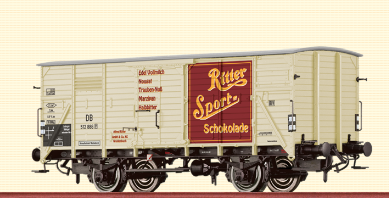 Brawa 49856 Uzavřený 2-osý vůz G10 "RITTER SPORT" DB !!! AKCE !!!
