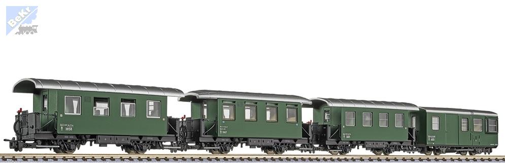 Liliput 340505 Set tří osobních 2-osých vozů s poštovním 2-osým vozem ÖBB