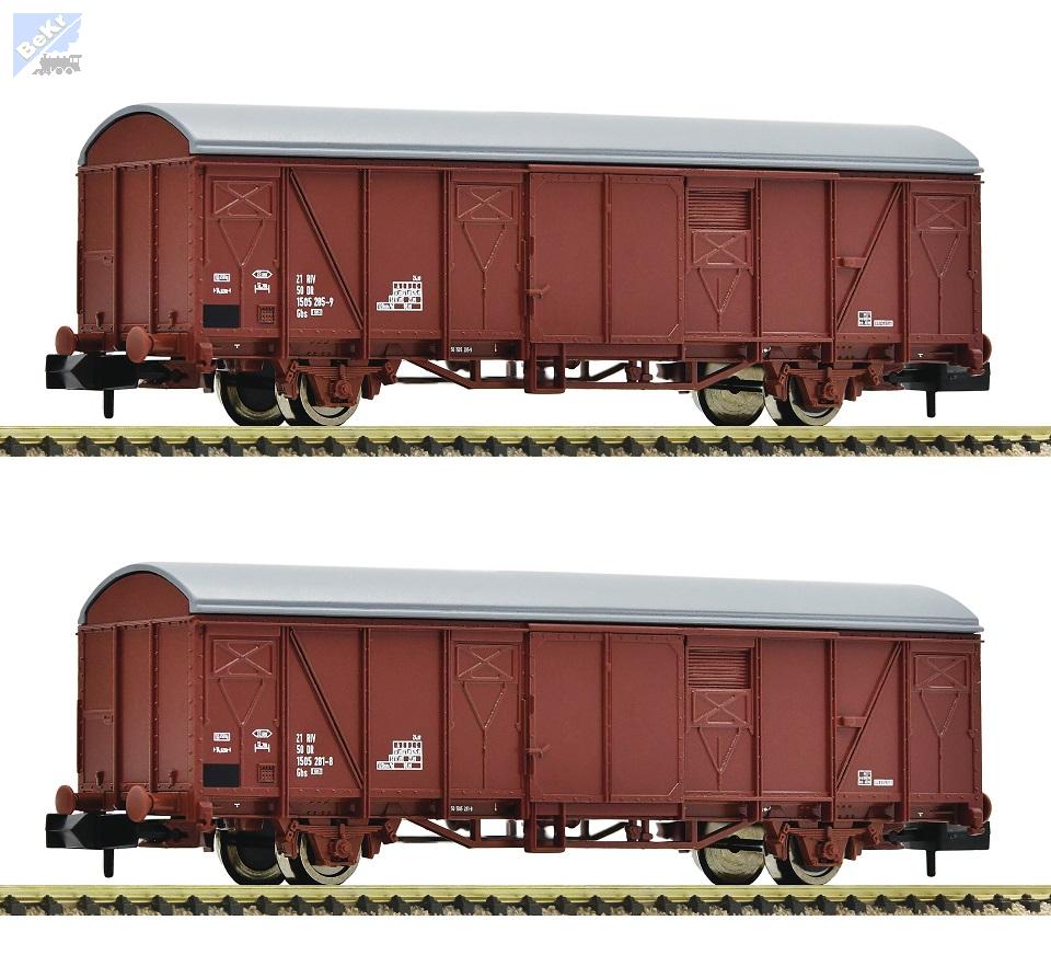 Fleischmann 831515 Set dvou 2-osých uzavřených vozů Gbs DR Uzavřený 2-osý vůz Gbs 252 DB