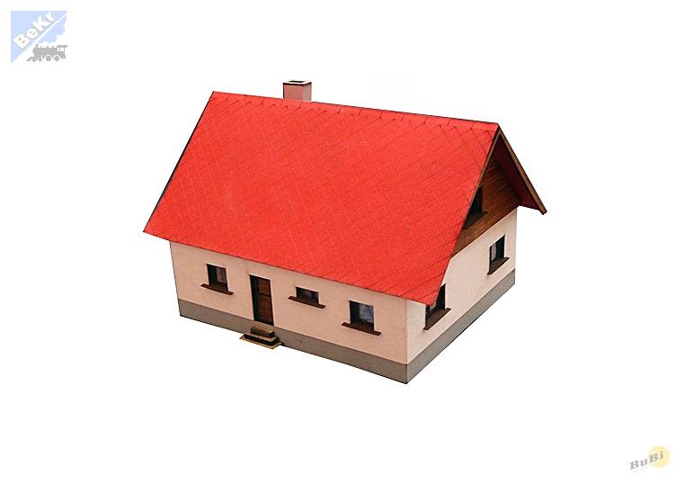 BuBi-model H060021 Dům okál, 98 x 116 x 105 mm, barvená stavebnice Laser-Cut !!! AKCE !!!