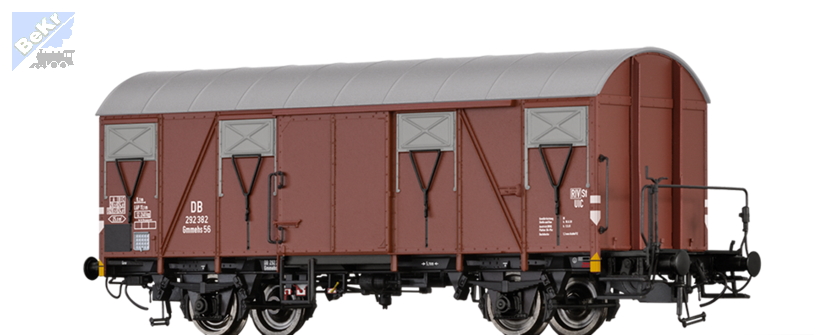 Brawa 50101 Uzavřený 2-osý vůz Gmmehs 56 s brzdařskou plošinou DB