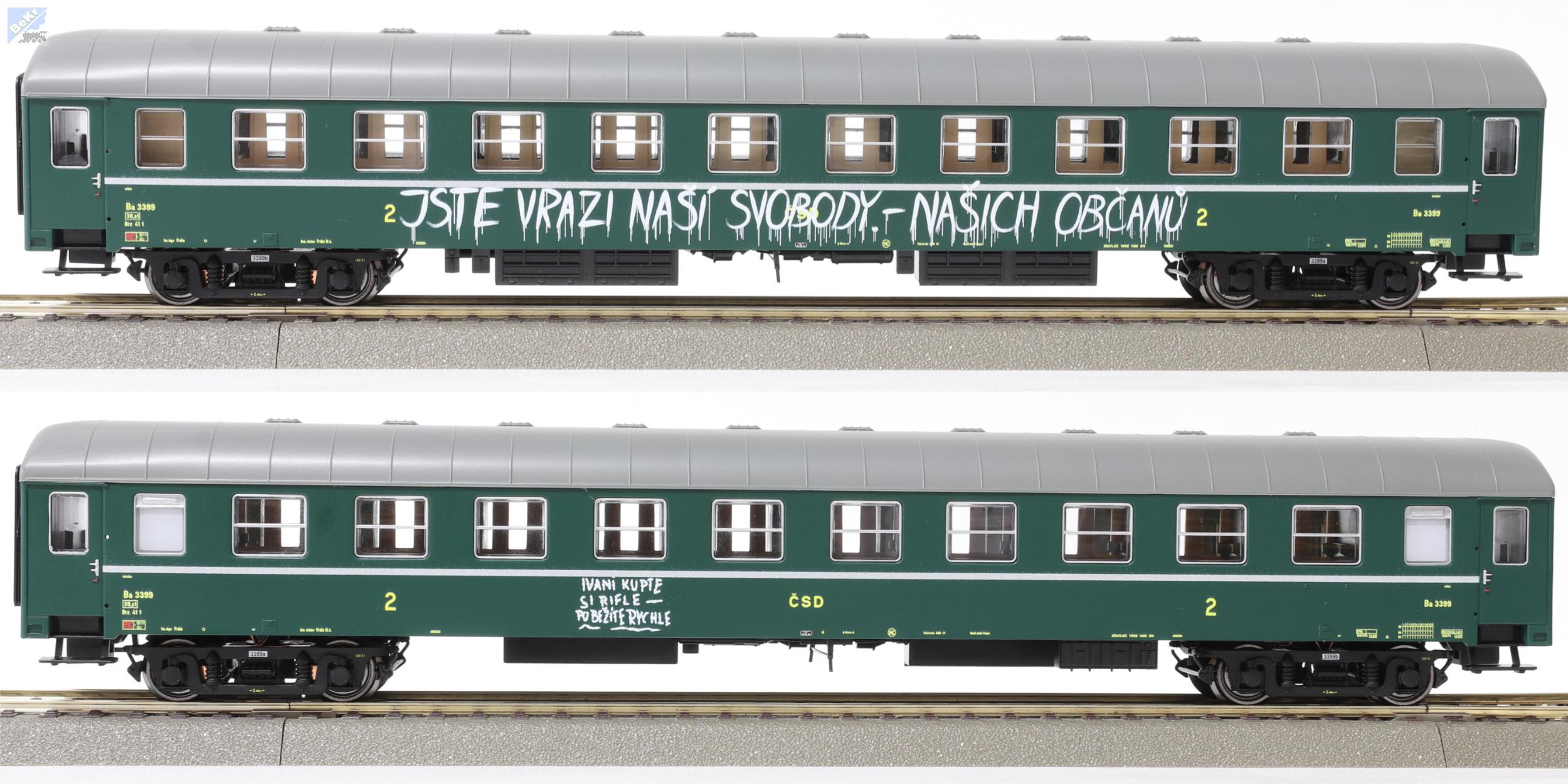 Igra model 97110034 Osobní 4-osý vůz 2. tř., Ba 4dv., Depo-Praha ČSD (rok 1968)