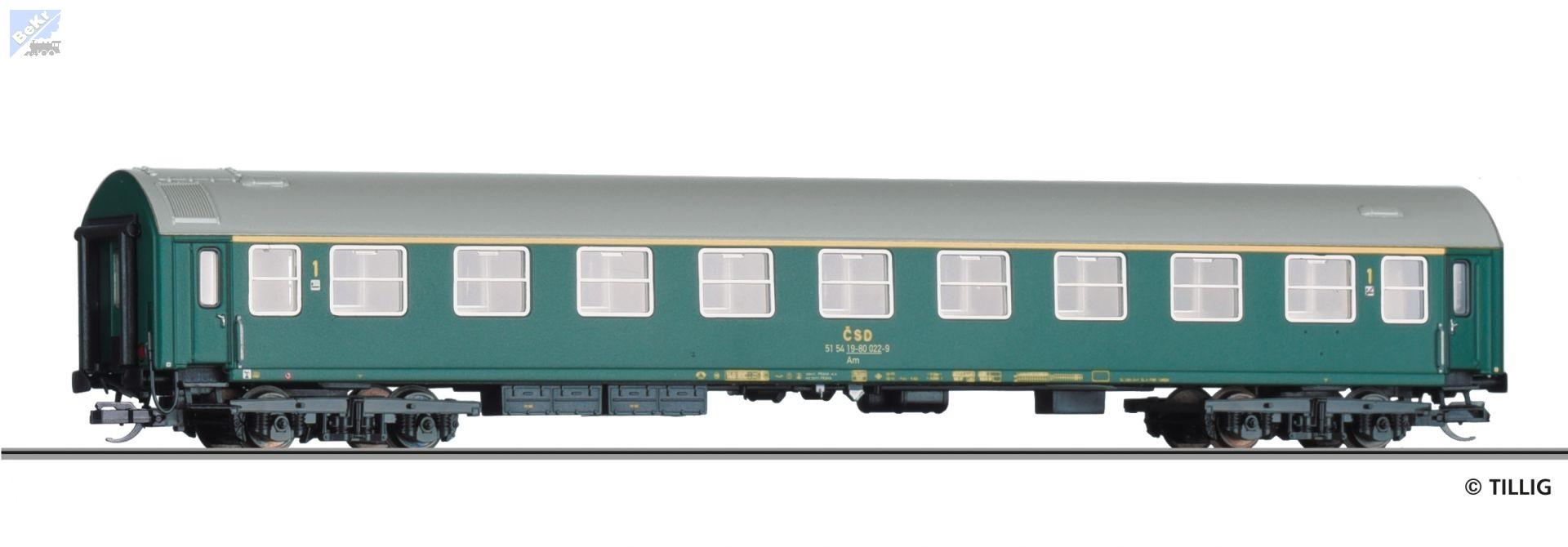 Tillig 16410 Osobní 4-osý vůz 1. tř. Am  Y ČSD