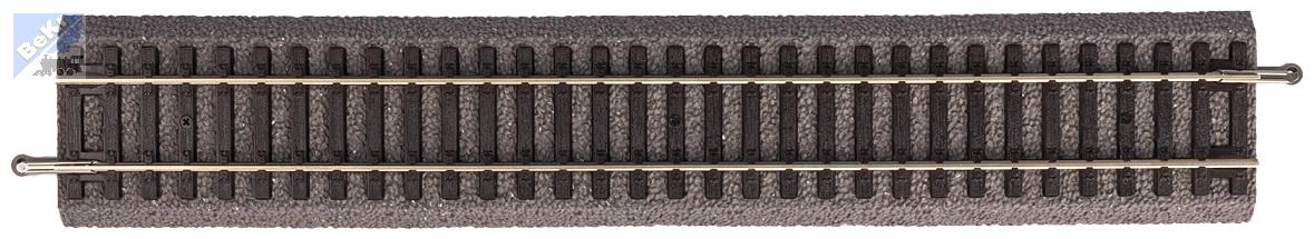 Piko 55400 A-Gleis rovná kolej G239 na dřevěných pražcích s podložím délka 239mm