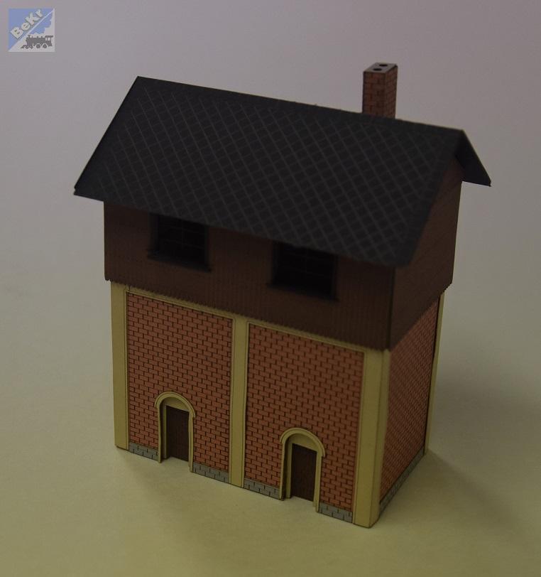 BuBi-model TT60130 Vodárna cihlová velká, 80 x 45 x 110 mm, barvená stavebnice Laser-Cut !!! AKCE !!!