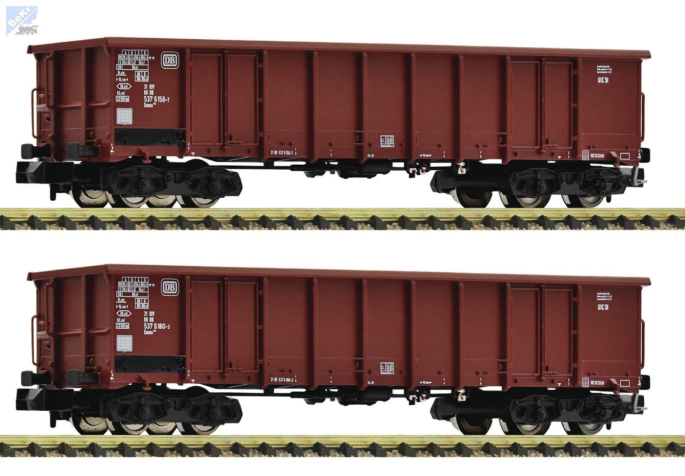Fleischmann 830250 Set dvou 4-osých vysokostěnných vozů Eanos DB