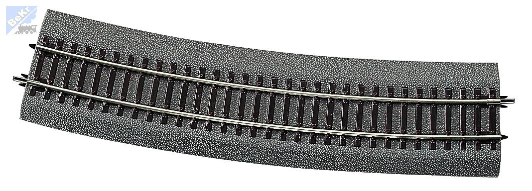 Roco 42528  R10 ROCO LINE dřevěné pražce s podložím, kolej oblouková R 888 mm/15° vyrovnávací