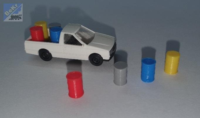 Vláčky 3D print 209333 Sudy, různé barvy, 10ks