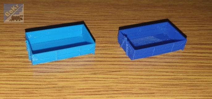 Vláčky 3D print 20555 Kontejner na sypký materiál, modrý, 2ks