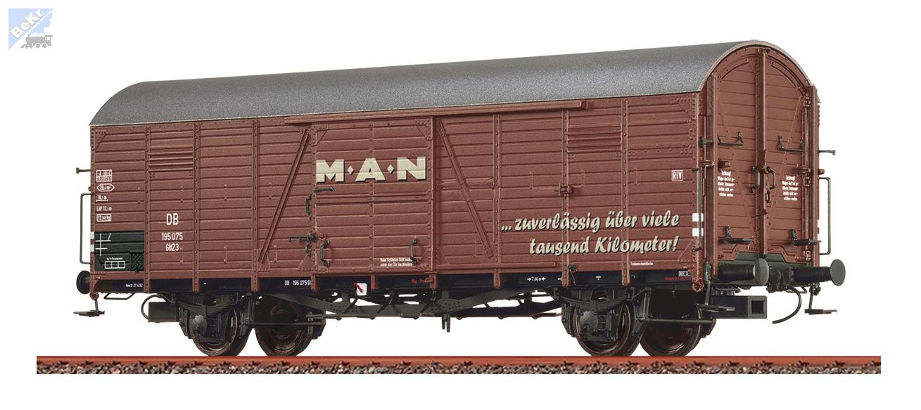 Brawa 50473 Uzavřený 2-osý vůz Glr 23 "MAN" DB
