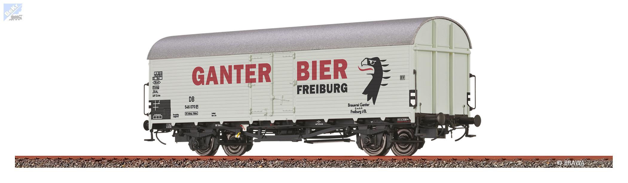 Brawa 47639 Chladírenský 2-osý vůz Tnfs "GANTER BIER FREIBURG" DB !!! AKCE !!!