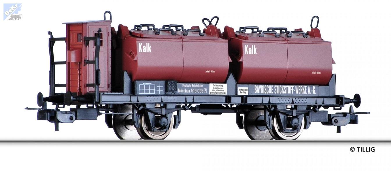 Tillig 77020 Nádobový 2-osý vůz na přepravu vápna "Bayrische Stickstoffwerke A.G." DRG