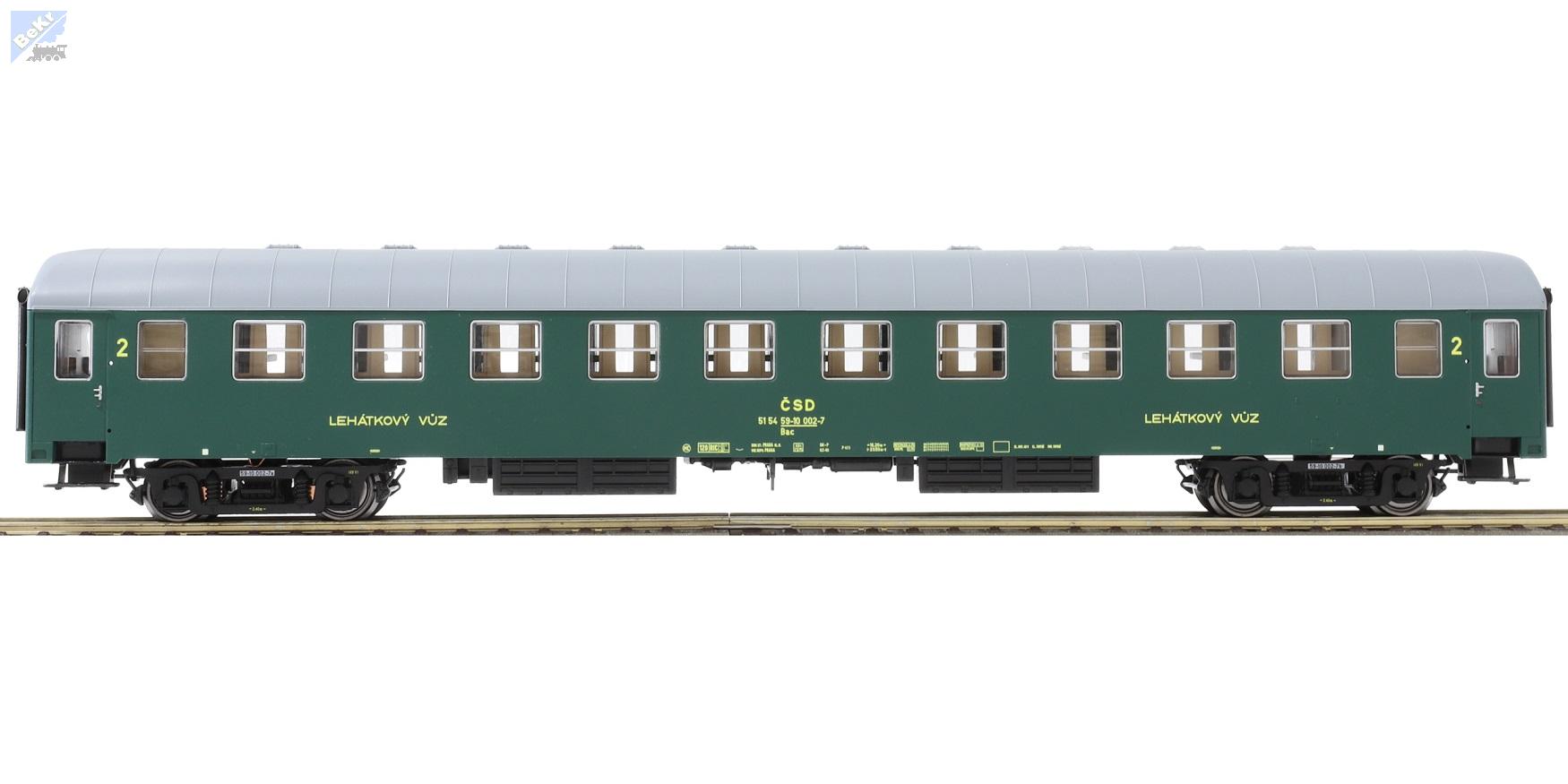 Igra model 97110027 Lehátkový 4-osý vůz 2. tř., Bac 4dv. Depo-Praha ČSD