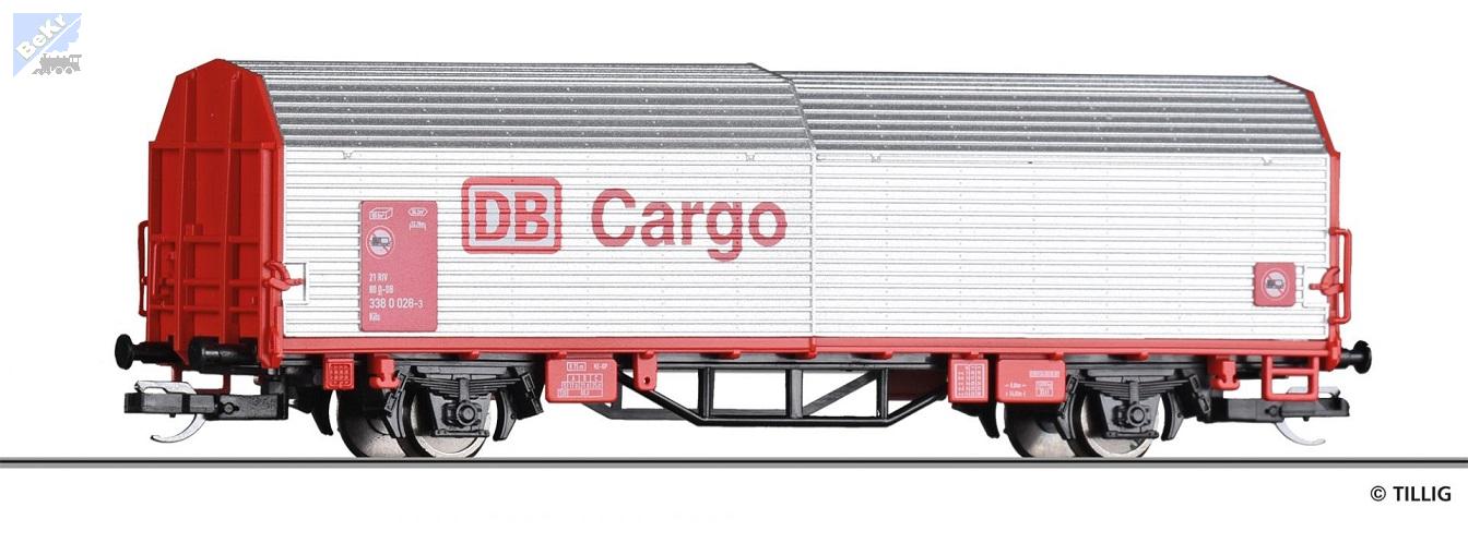 Tillig 14861 Uzavřený 2-osý vůz Kils s posuvnými stěnami a střechou DB Cargo