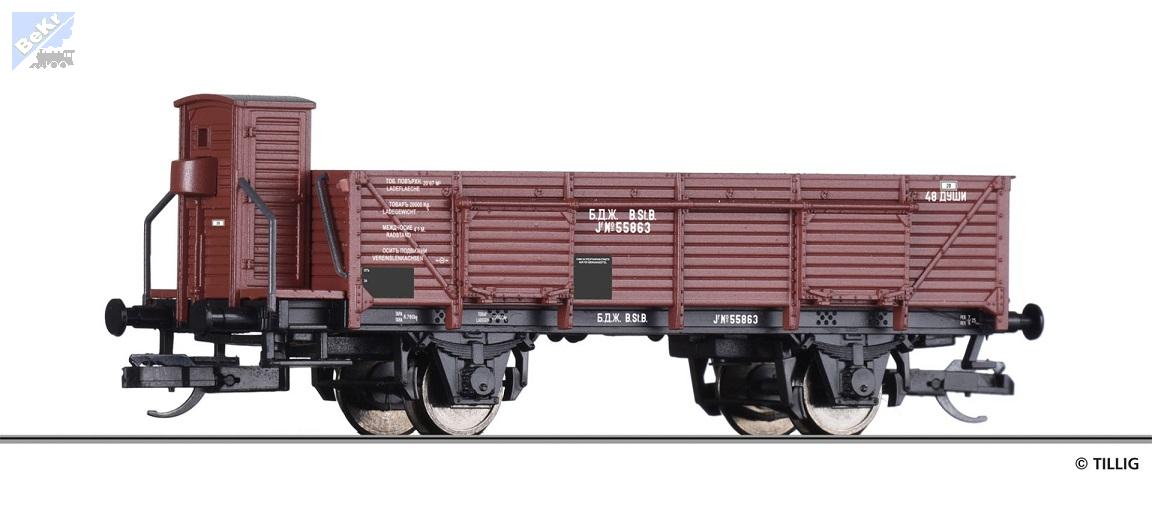 Tillig 17635 Otevřený 2-osý vůz Jf s brzdařskou budkou BDŽ