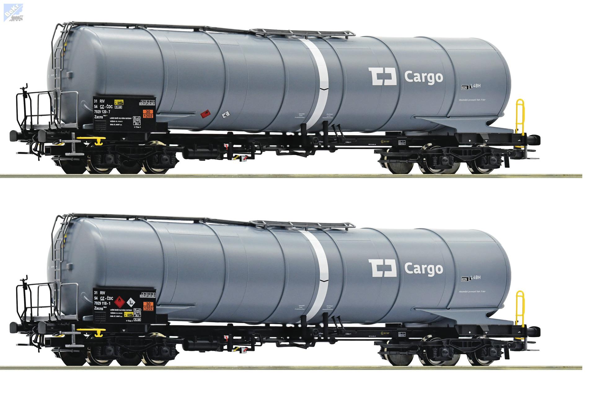 Roco 76003 Set dvou kotlových 4-osých vozů Zacns ČD Cargo