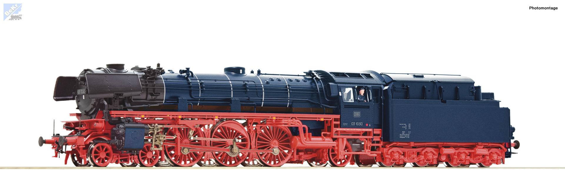 Roco 70031 Parní lokomotiva BR 03.1050 DB „Modrý Mauricius“ se zvukem