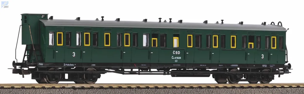 Piko 53336 Osobní 4-osý vůz 3. tř. Ca s brzdařskou budkou ČSD