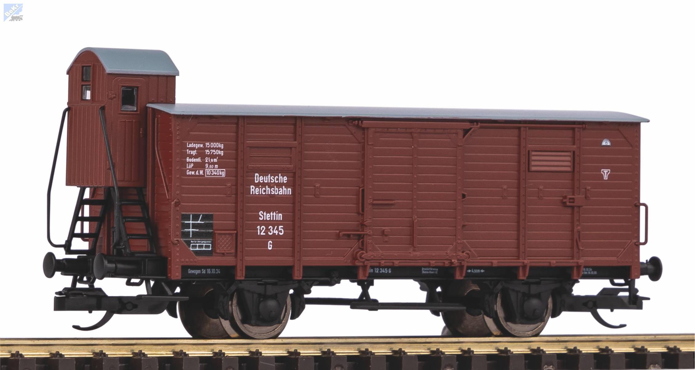 Piko 47766 Uzavřený 2-osý vůz G s brzdařskou budkou DRG