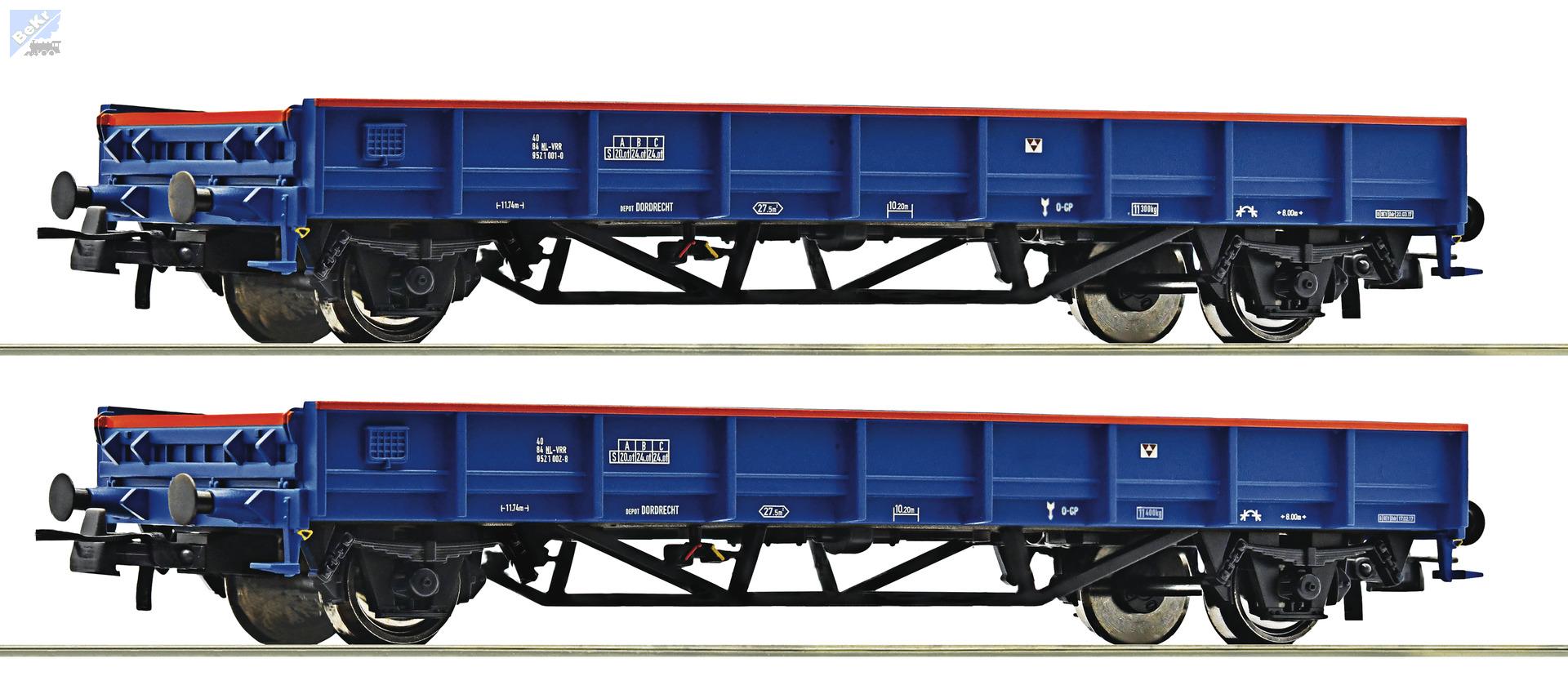 Roco 6600046 Set dvou 2-osých nízkostěnných vozů VolkerRail