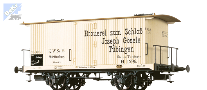 Brawa 47731 Uzavřený 2-osý vůz G "BRAUEREI ZUM SCHLOSS JOSEPH GÖSELE" K.W.St.E.