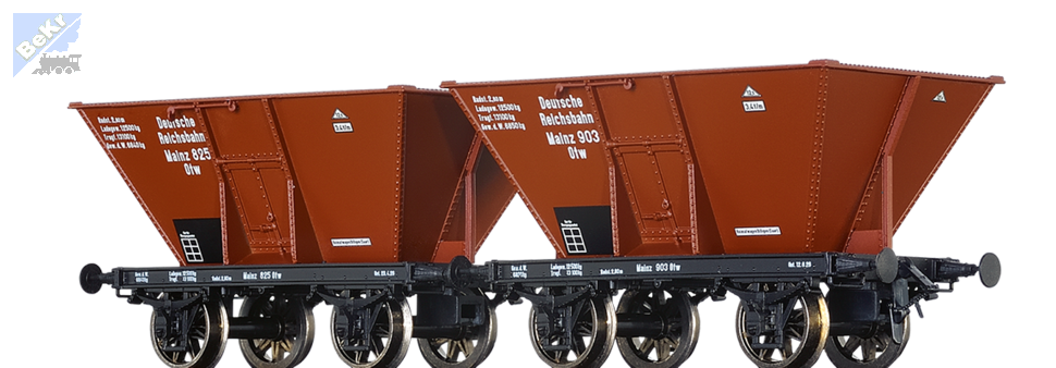 Brawa 48805 Set dvou výsypných 2-osých vozů Otw DRG