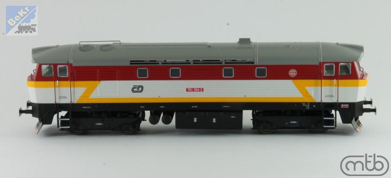 MTB 751354 Dieselová lokomotiva 751 354 ČD Zamračená